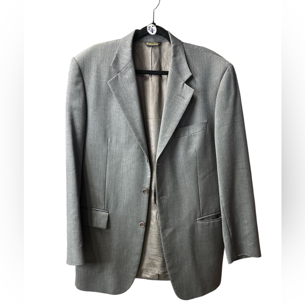 Ermenegildo Zegna Traveler Superfine Wool Blazer Sports Coat Gray - Size 40R - Picture 3 of 10